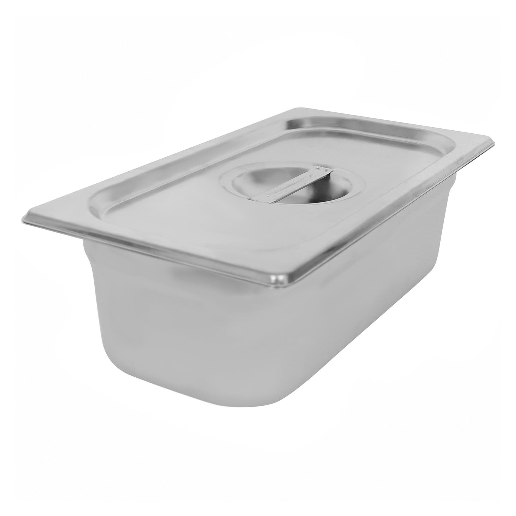 Argon Tableware Steel Gastronorm Container with Lid 1/3 - 3.5L
