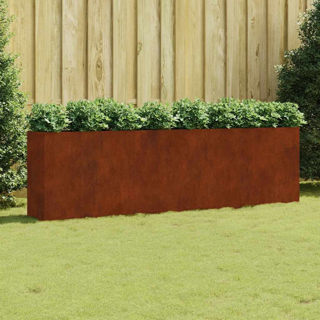 Walplus Corten Steel Raised Garden Bed - Rusty - 280 x 40 x 80 cm