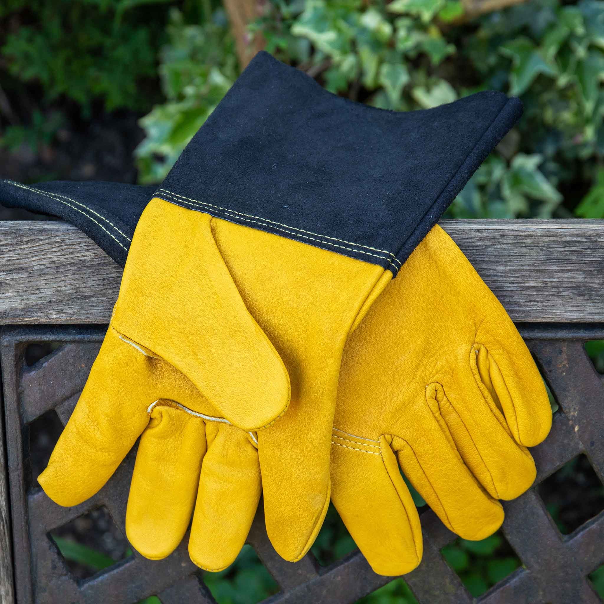 Kent & Stowe Luxury Leather Gauntlet Gloves - Mens Large