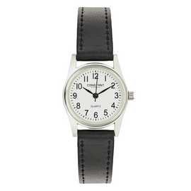 Constant Ladies White Dial Black Strap Watch