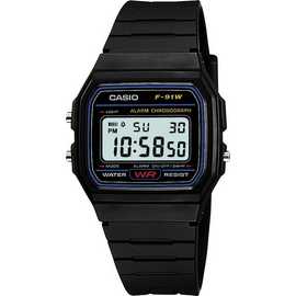 Casio Digital Display Black Resin Strap Watch