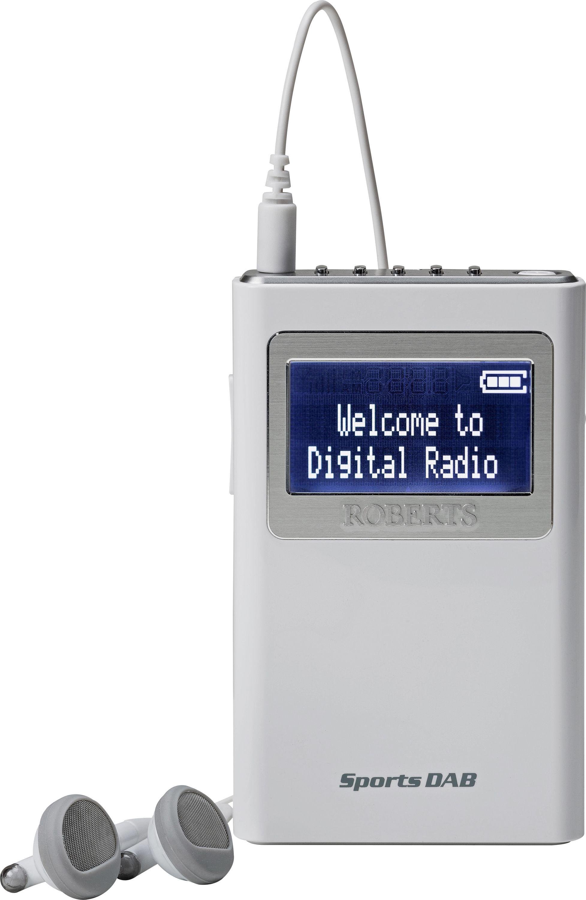 Roberts Sports DAB/DAB+ 5 Portable Radio - White