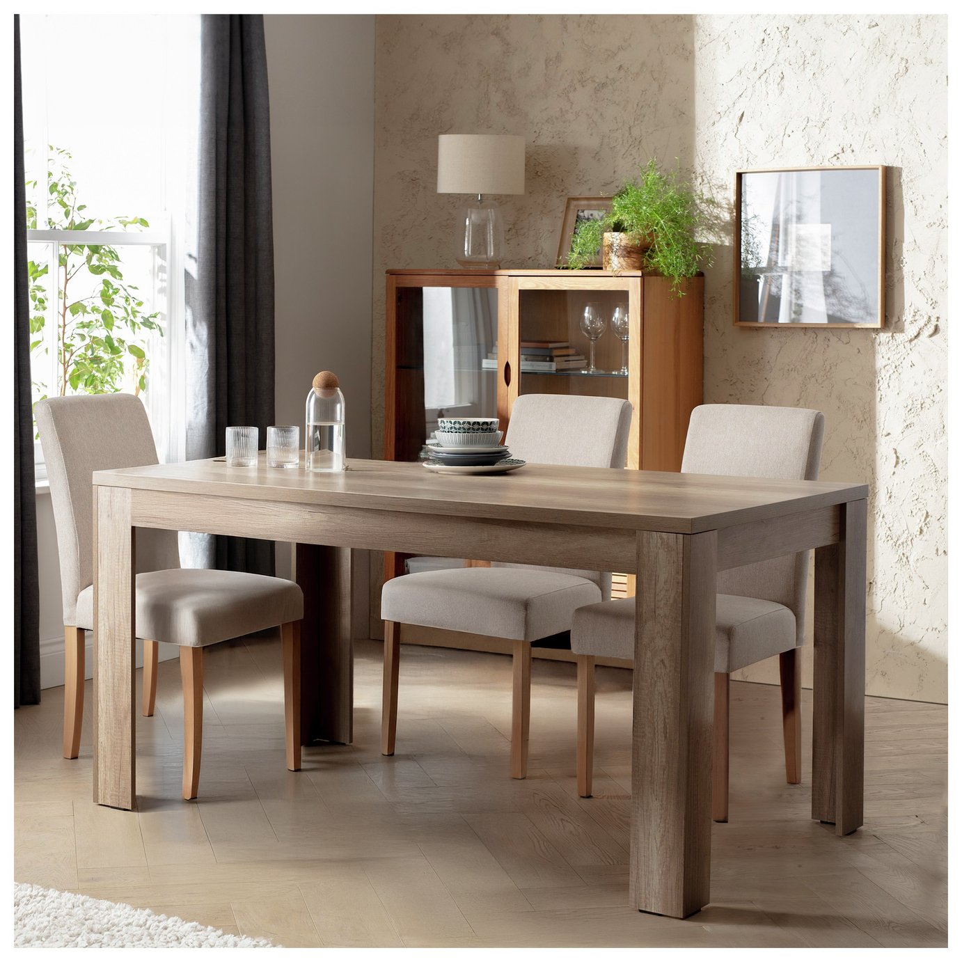 Argos Home Preston 6 Seater Dining Table - Natural