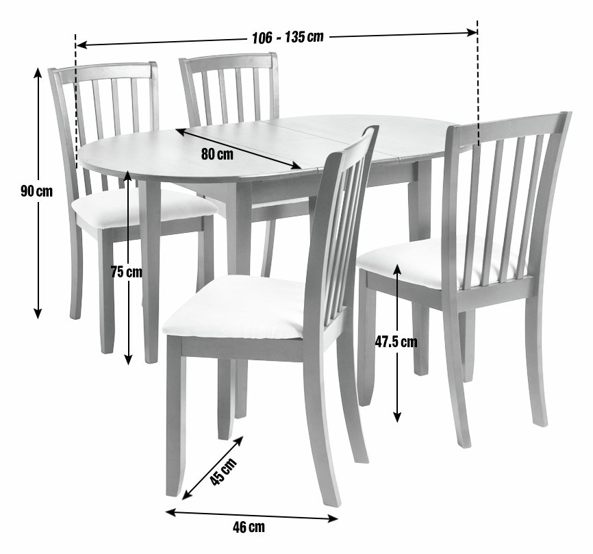 Argos Home Banbury Ext Natural Dining Table & 4 Oak Chairs