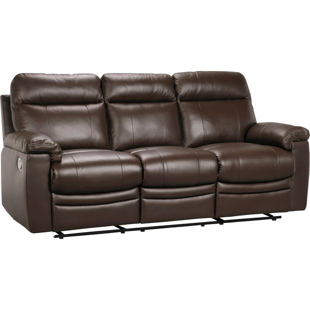 Buy Argos Home New Paolo 3 Seater Manual Recliner Sofa Chocolate Sofas Argos