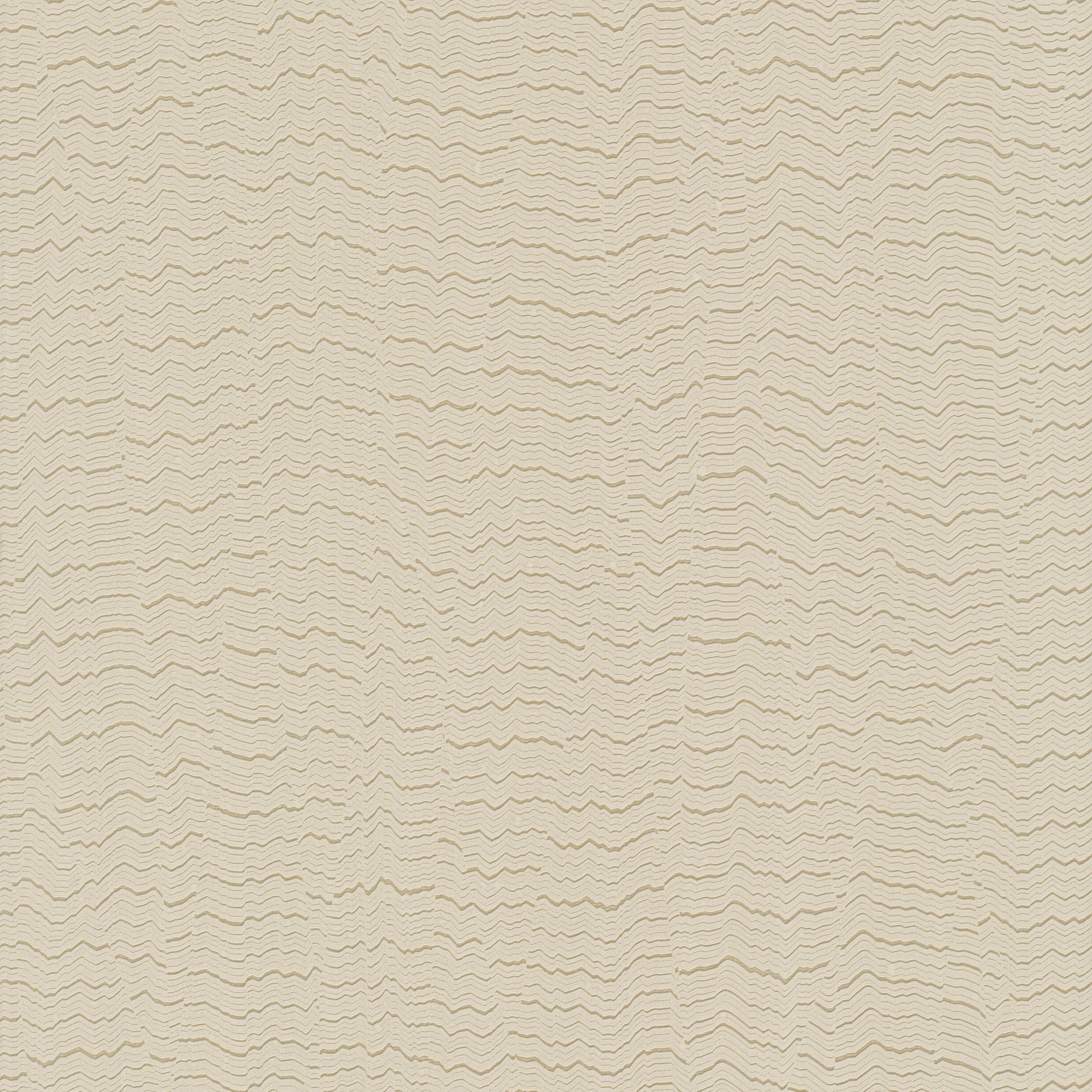 Grandeco Boutique Yoro Sand Dune Wave Embossed Metallic Wallpaper - Taupe