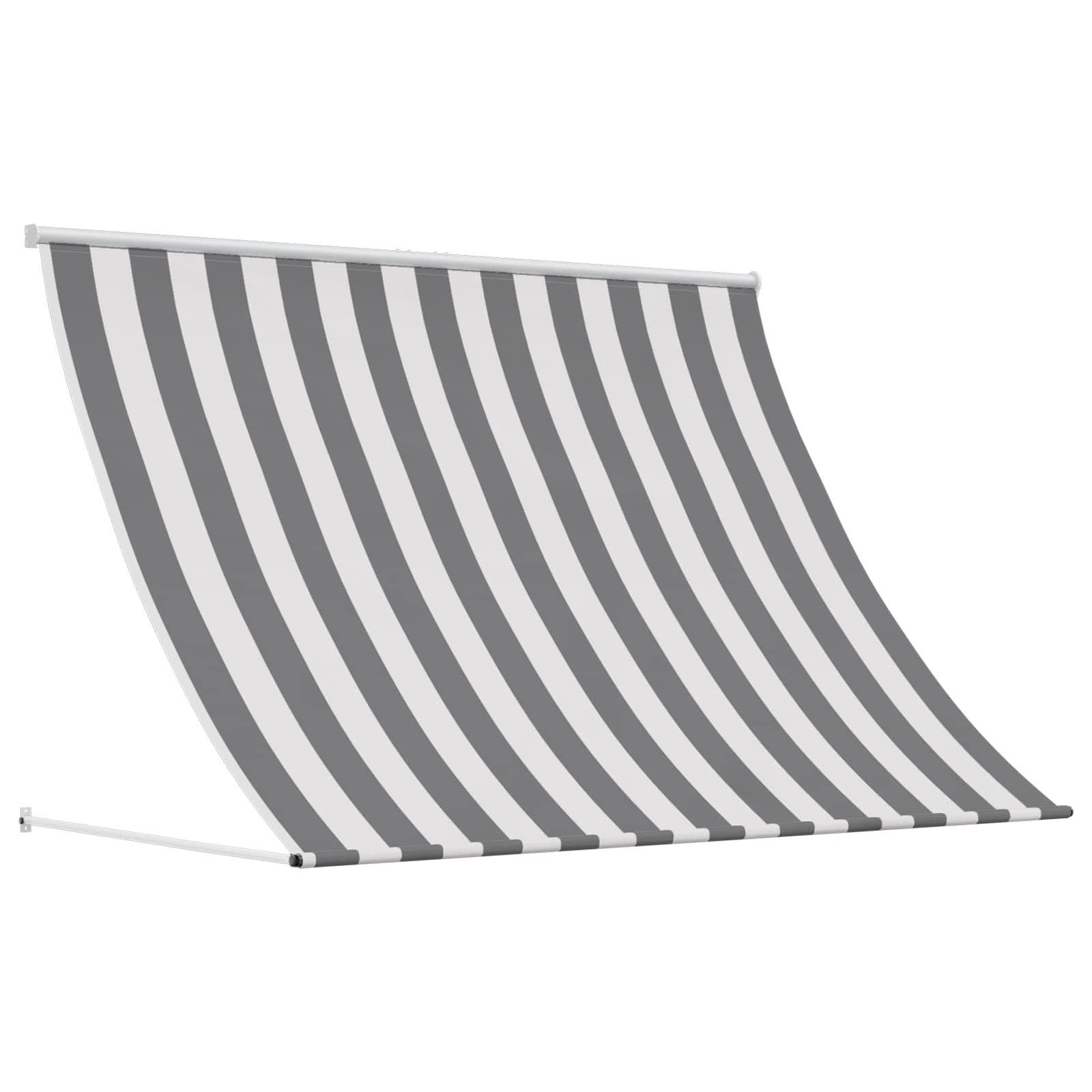 Walplus Polyester Awning - Anthracite and White - 150 x 150 cm