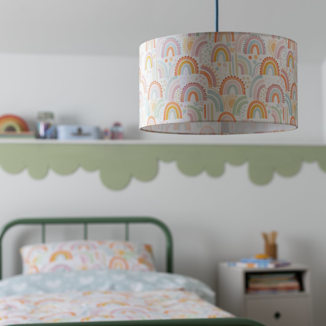 Habitat Kids Rainbow Printed Lampshade - 35cm 