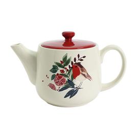 Argos Home Robin Stoneware Tea Pot - Multicoloured