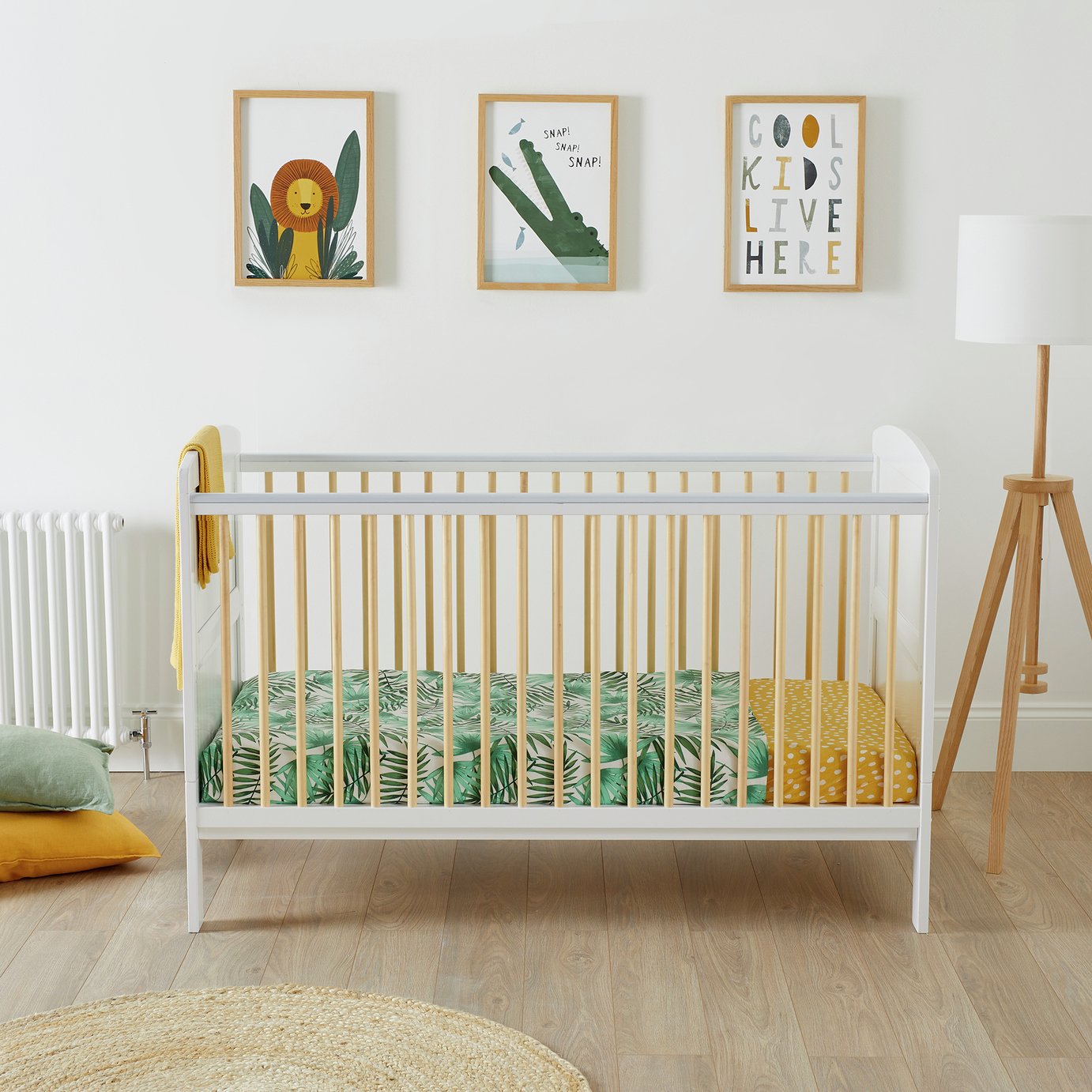 Ickle Bubba Coleby Scandi Cot Bed - White