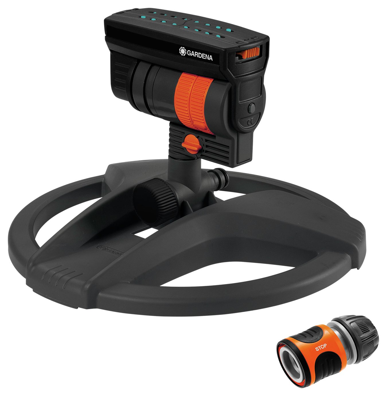 Gardena AquaZoom Compact Sprinkler and Waterstop