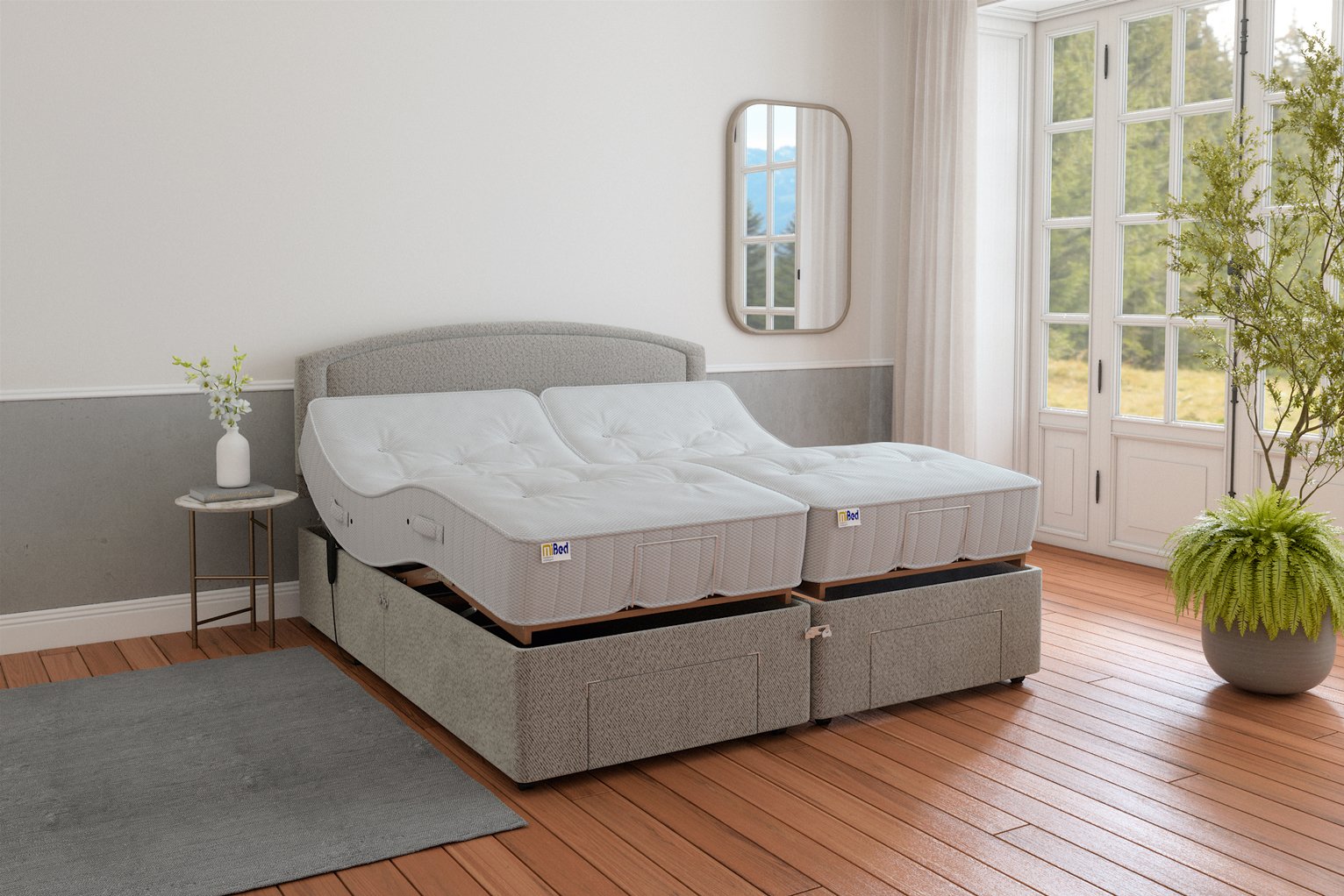 Mibed Pocket Adjustable Bed with Drawer