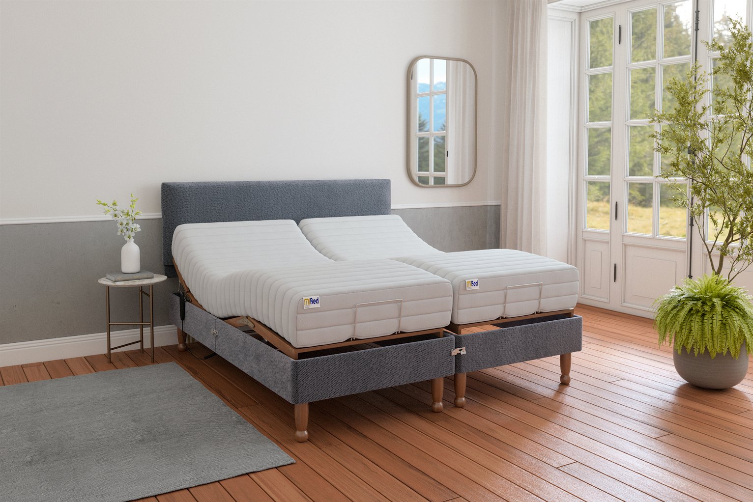 Mibed Memory Adjustable Bed On Legs