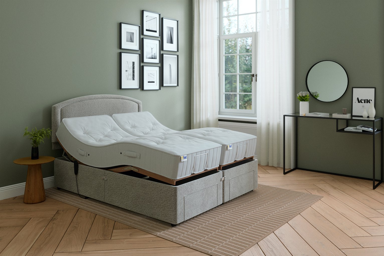Mibed Pocket Adjustable Bed with Drawer