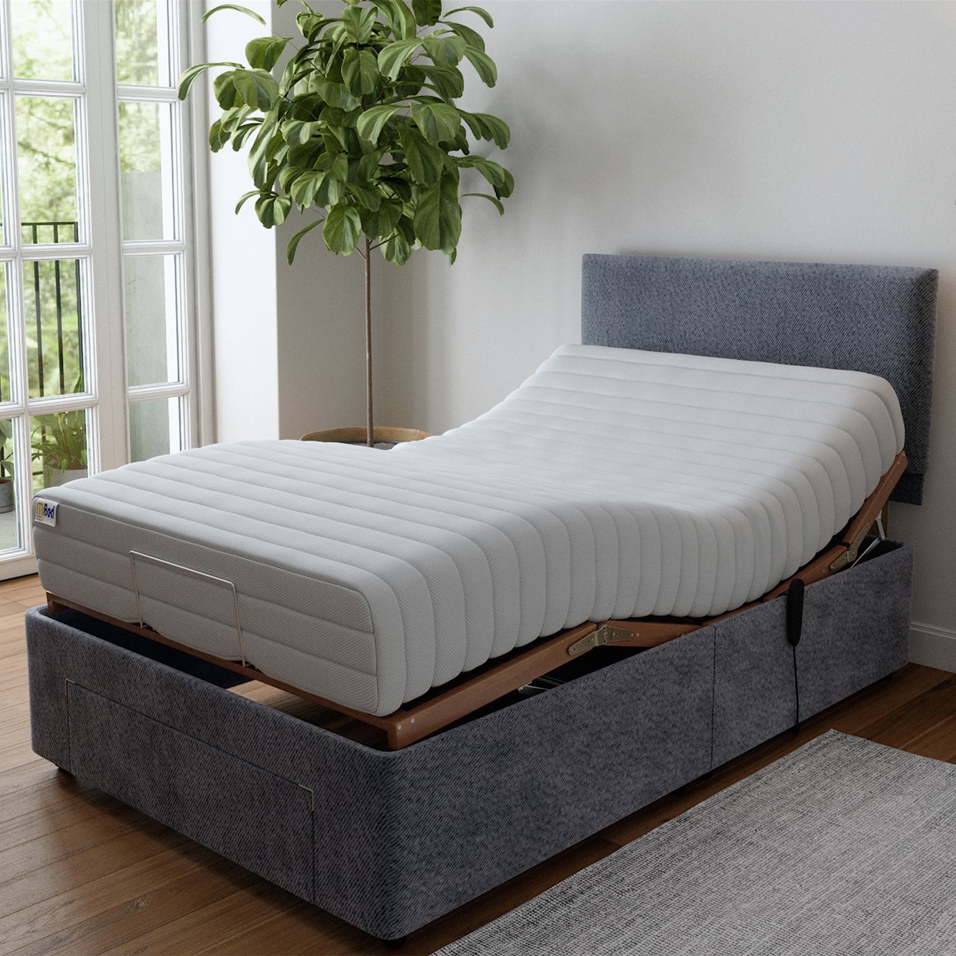 Mibed Memory Adjustable Bed Base with Drawer