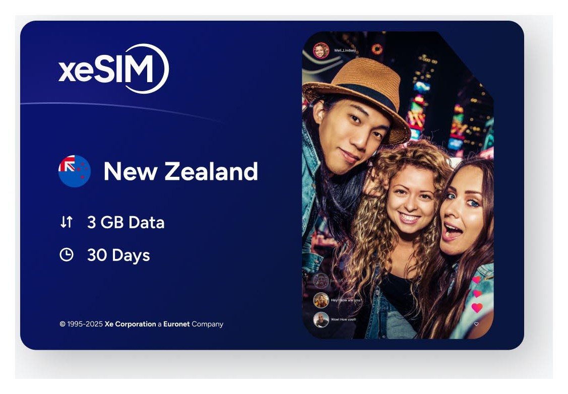 XeSIM New Zealand Travel eSIM