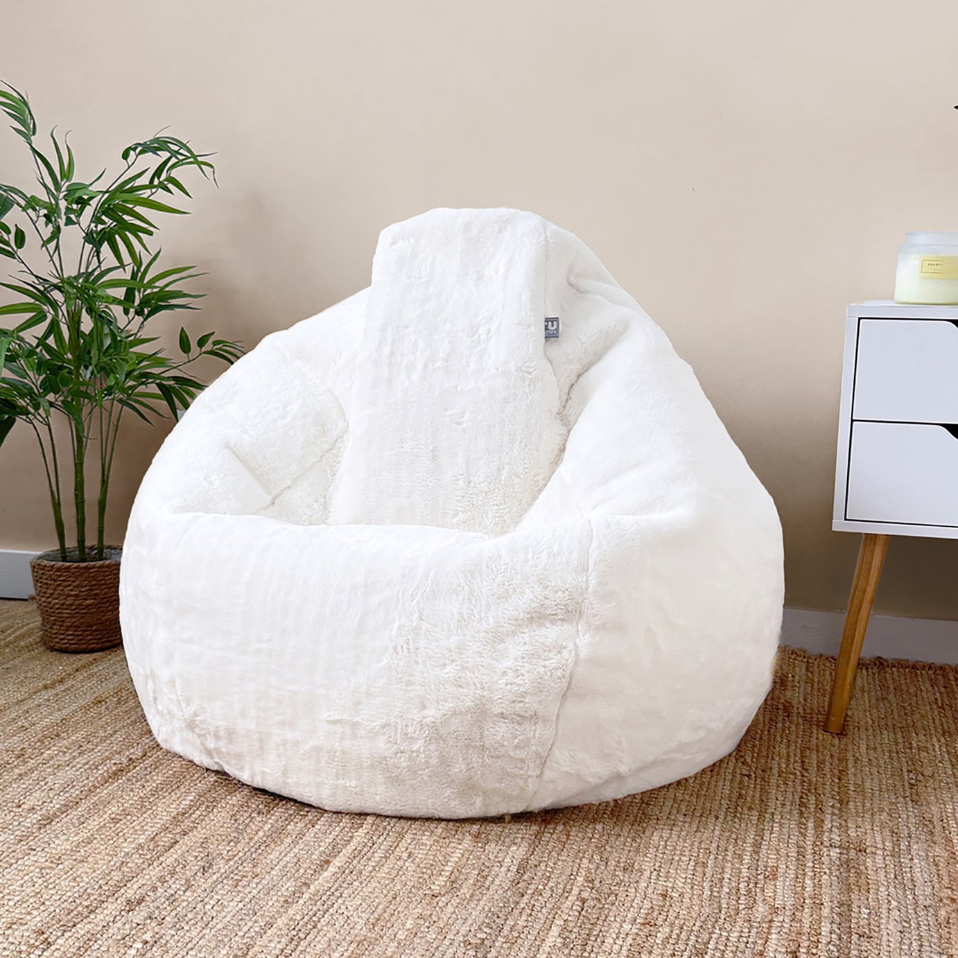 rucomfy Hygge Faux Fur Bean Bag