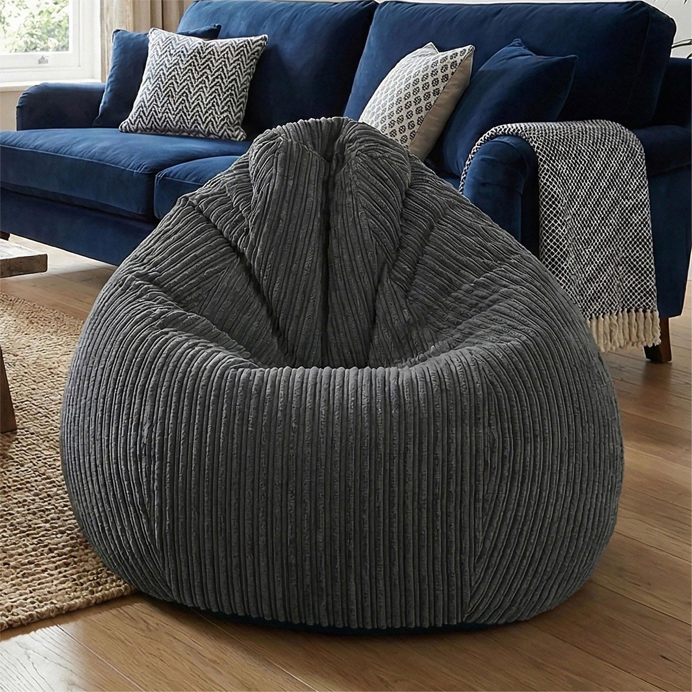 rucomfy Jumbo Cord Slouchbag Bean Bag