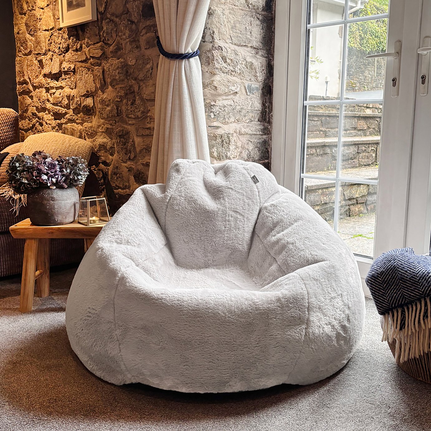rucomfy Hygge Faux Fur Bean Bag