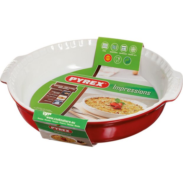 Buy Pyrex 26cm Ceramic Round Pie Dish - Red at Argos.co.uk ...
