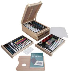 Made4u Paint By Numbers Kit Canvas Mounted on Wood Frame with Brushes and Paints for Adults Children Seniors Junior DIY Beginner Level Acrylics Painting Kits on Canvas (The Road With You, G444):