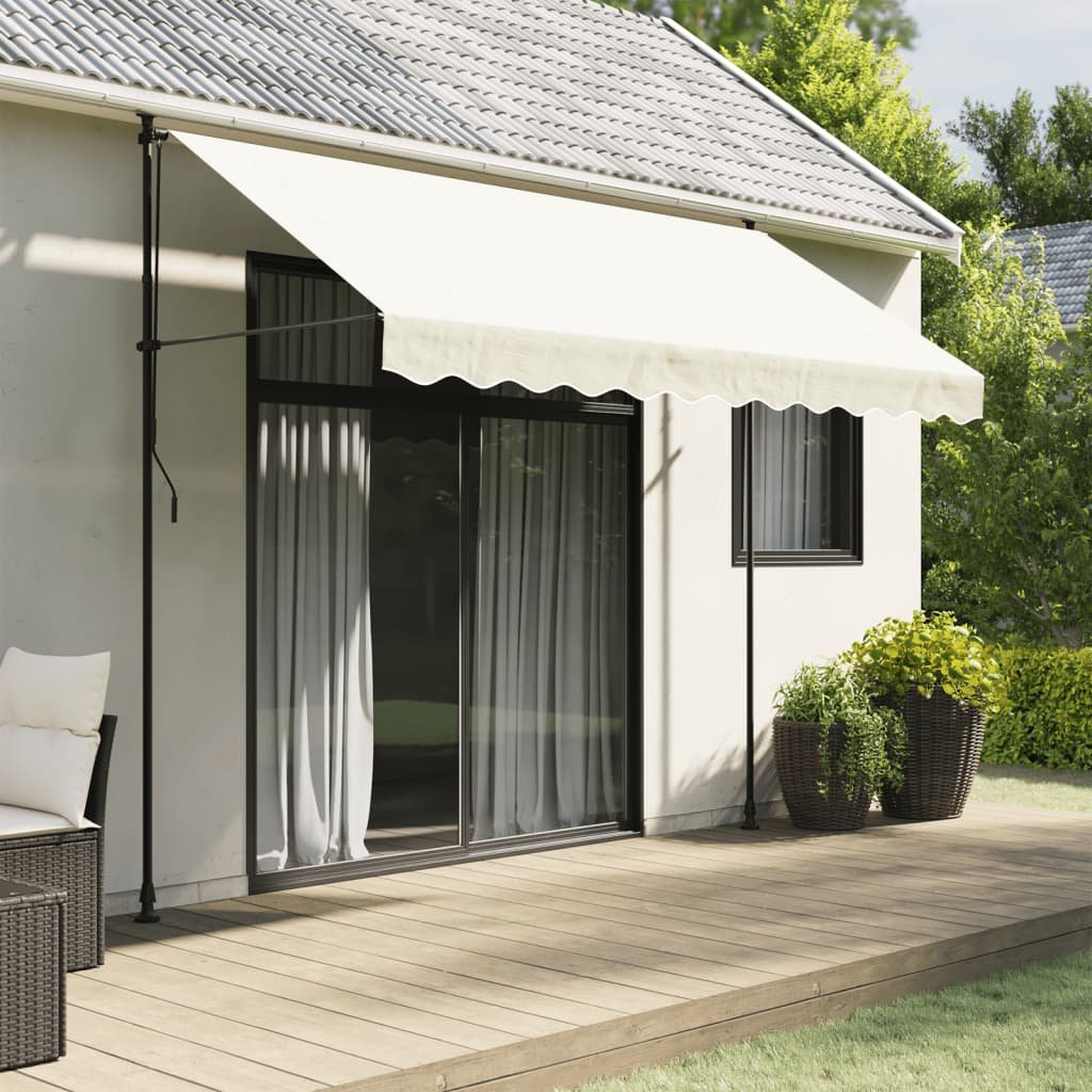 Walplus Polyester Awning Replacement Fabric - Cream - 300 cm