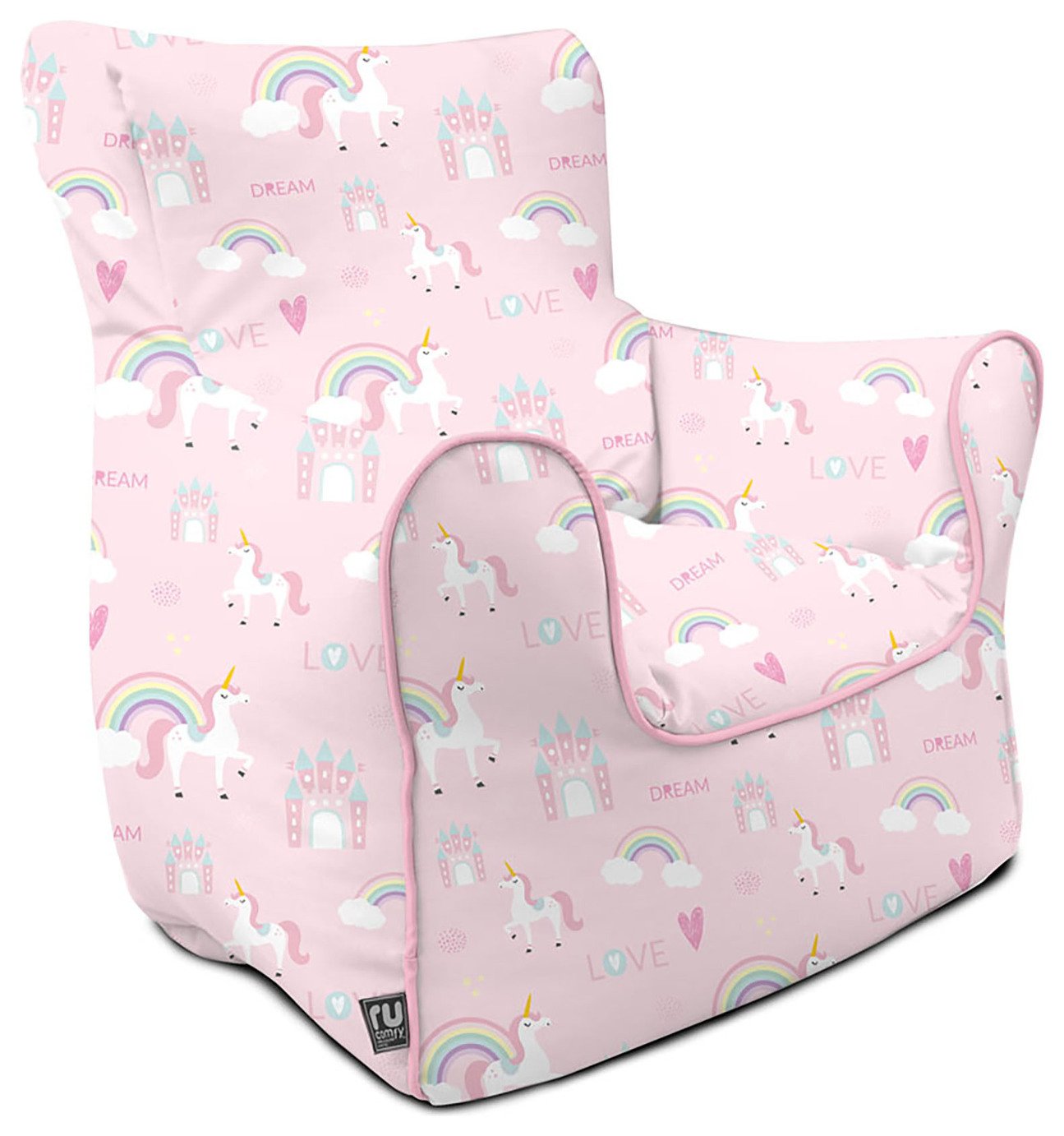 rucomfy Kids Unicorn Castle Bean Bag Chair