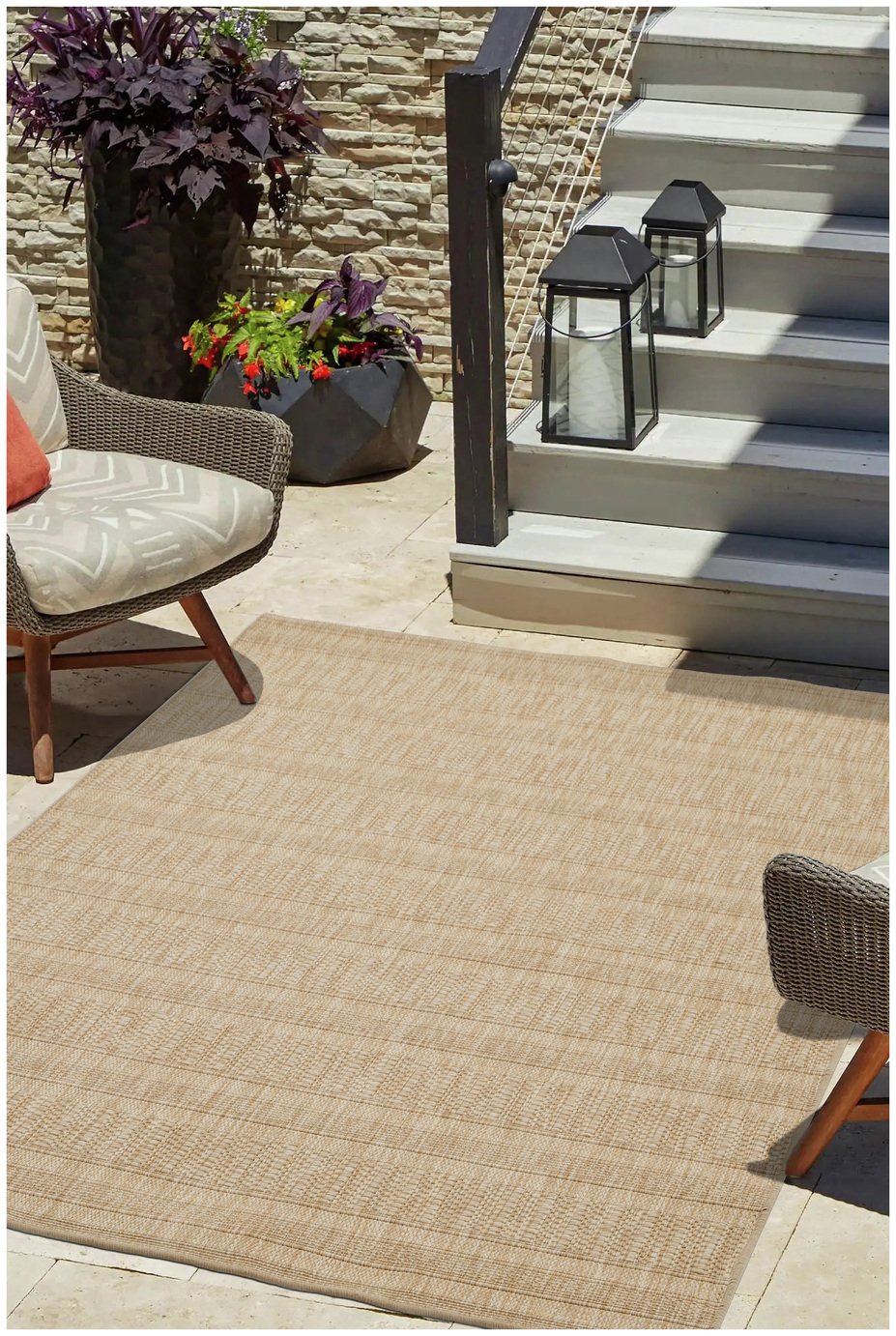 Homemaker Jute Look Outdoor Rug Natural