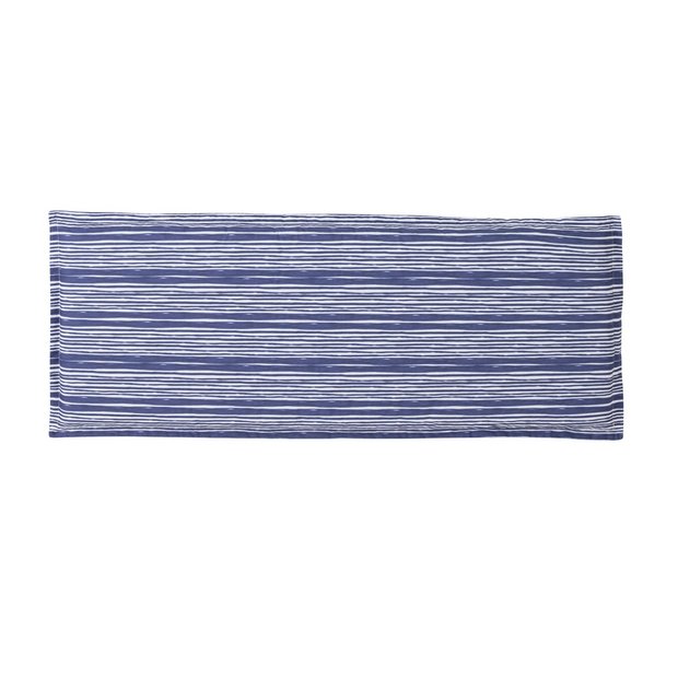 Buy Argos Home Coastal Stripe Garden Bench Cushion Blue