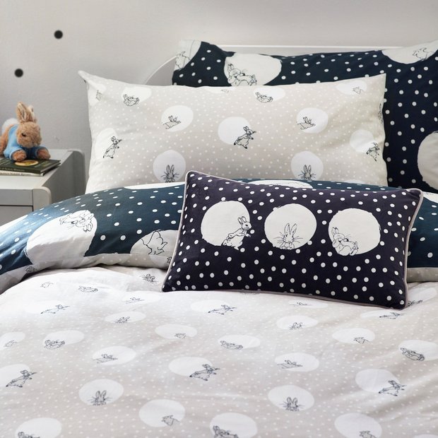 Buy Peter Rabbit Spot Me Charcoal Kids Bedding Set - Toddler