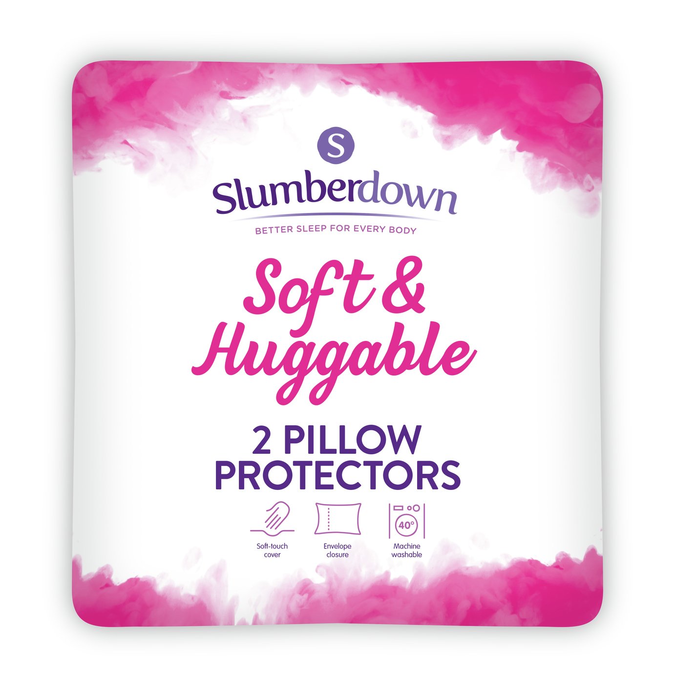 Slumberdown Soft and Huggable Pillow Protector Pair