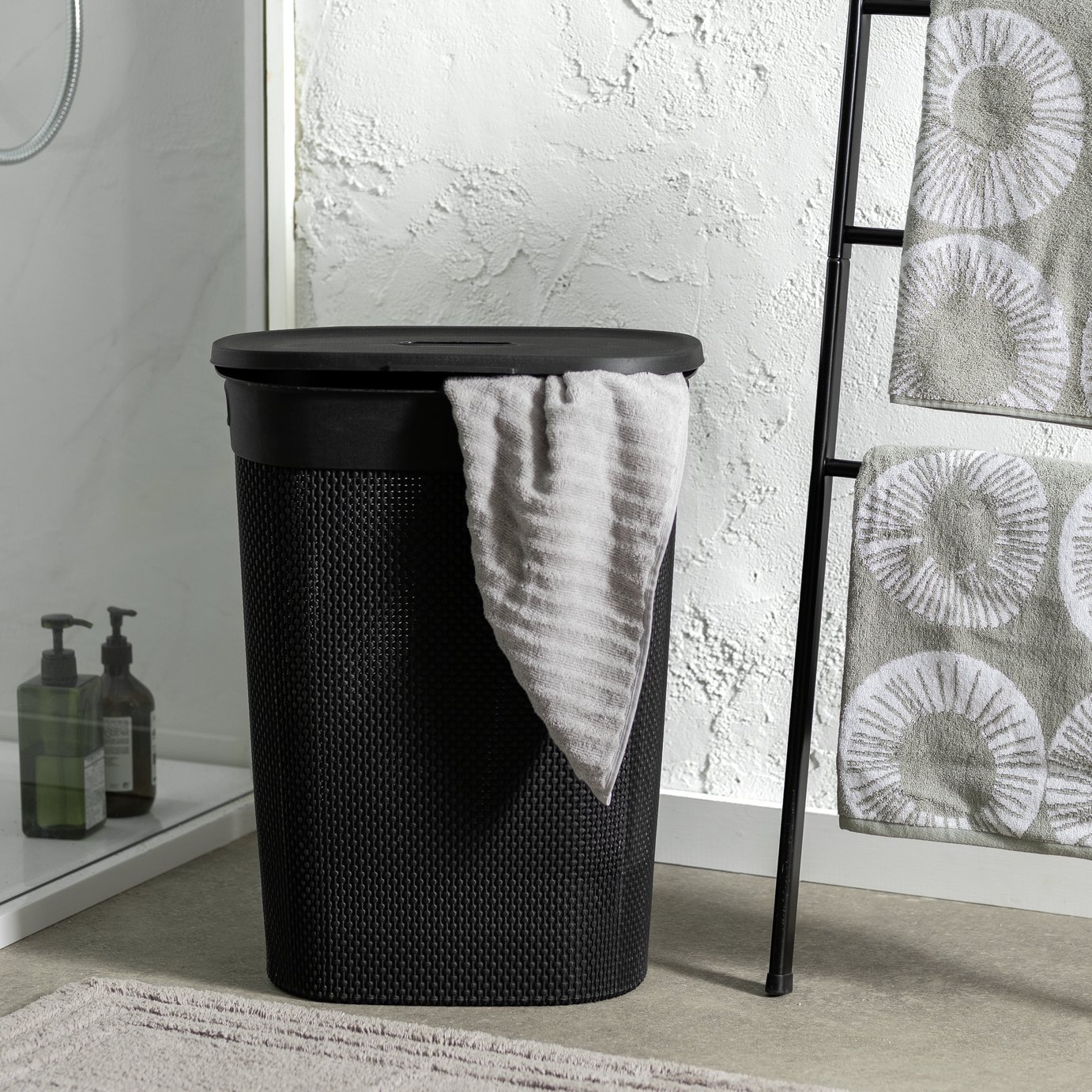 Argos Home 50 Litre Laundry Hamper - Black