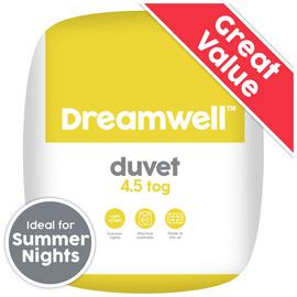  Dreamwell Light Weight Non Allergic 4.5 Tog Duvet 