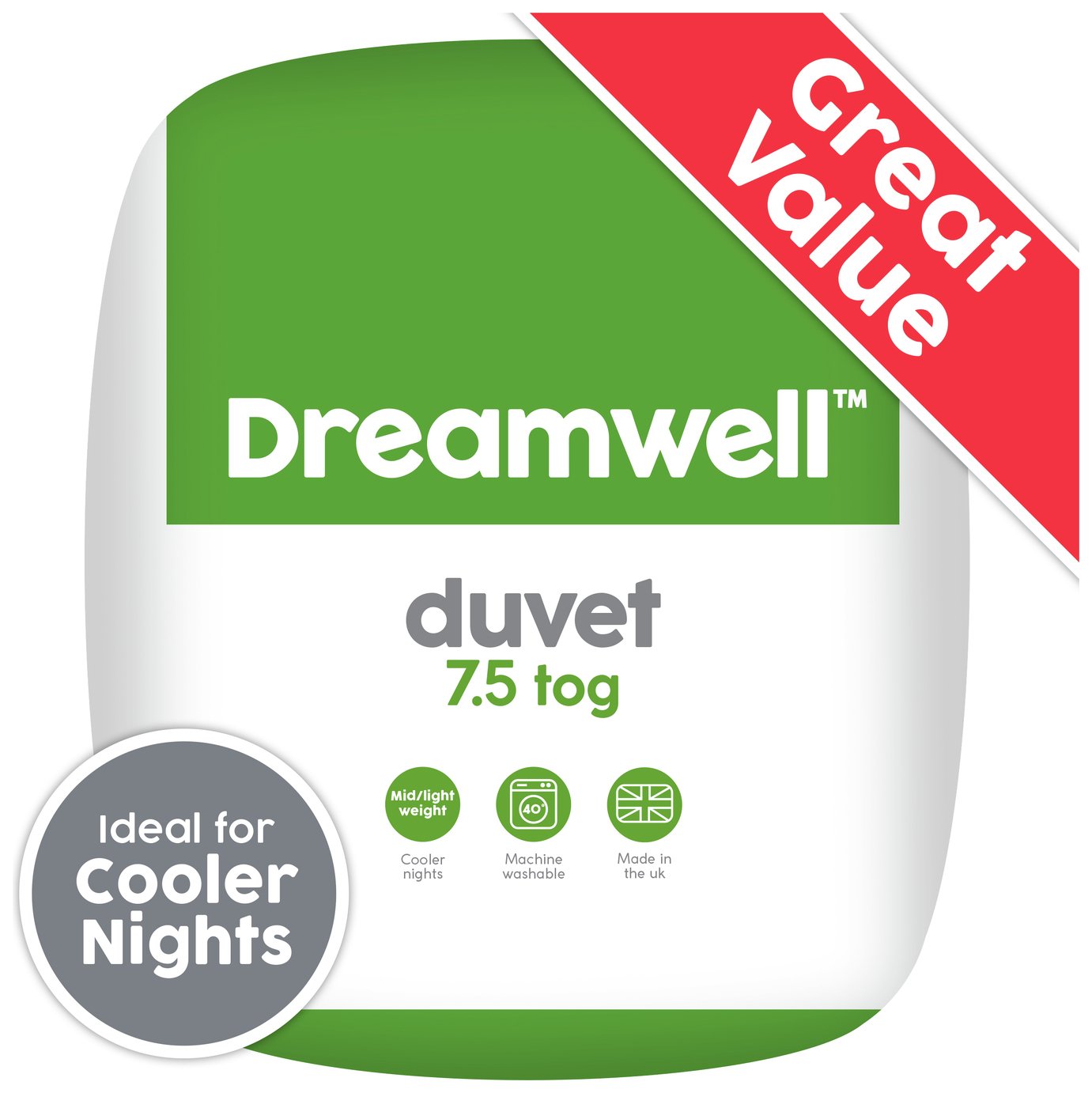 Dreamwell Medium Weight 7.5 Tog Duvet - Single