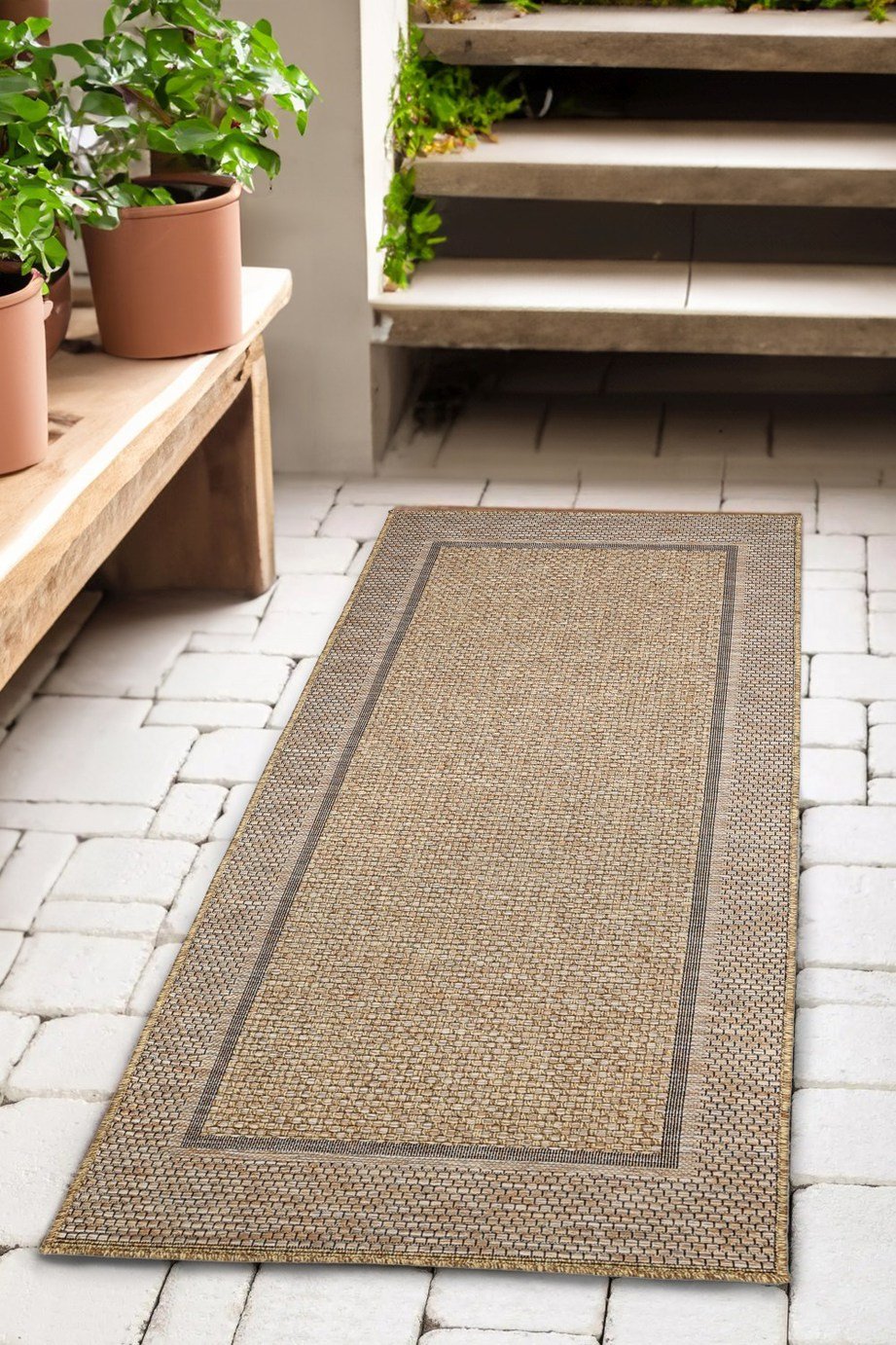 Solstice Latte Indoor Outdoor Rug - 80X200