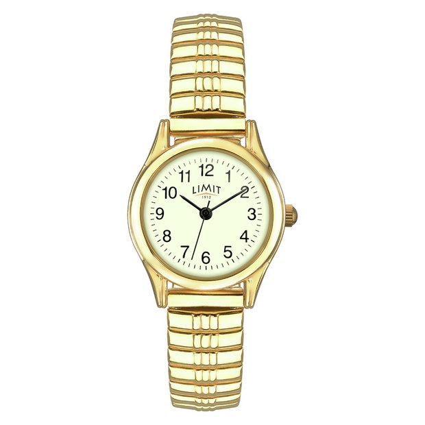 Buy Limit Ladies Glow Dial Gold Plated Expander Watch Womens watches Argos