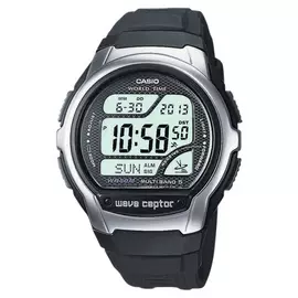 Casio Men's Wave Ceptor LCD Digital Black Resin Strap Watch