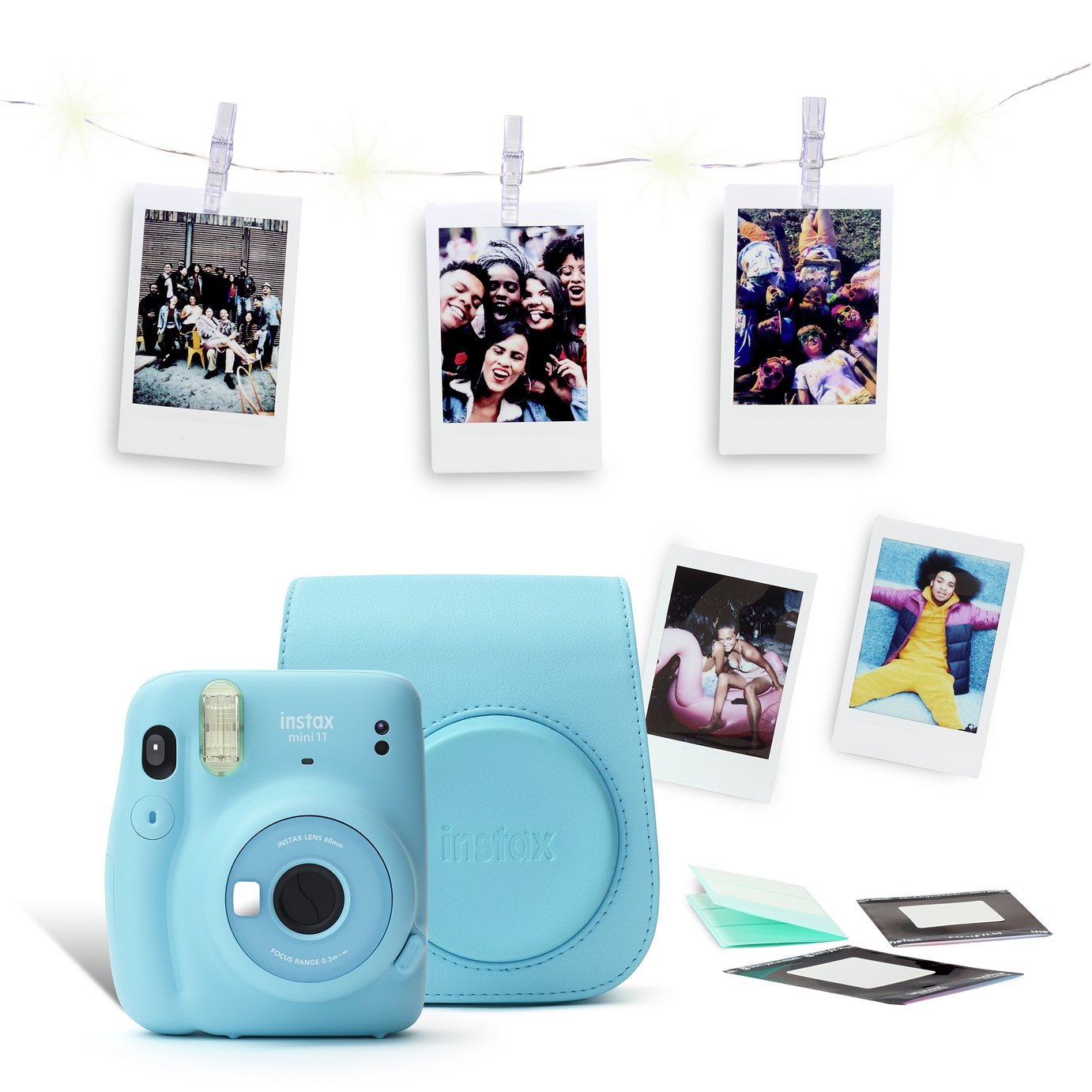 instax Mini 11 Instant Camera Bundle - Sky Blue