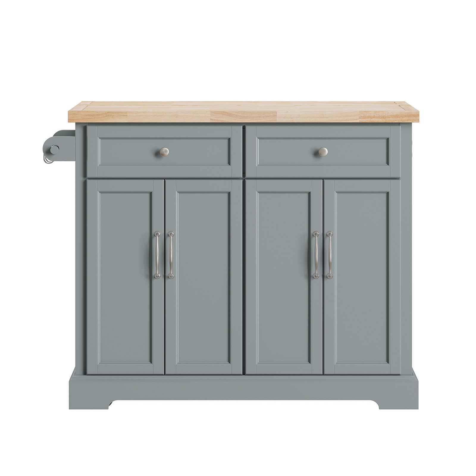 SoBuy 2 Drawer 4 Door Kitchen Island - Grey