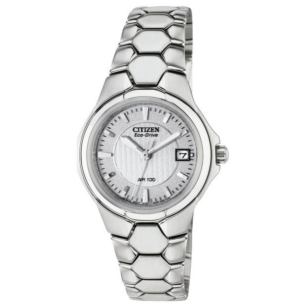 Buy Citizen Ladies Eco-Drive Silver Tone Bracelet Watch | Womens watches |  Argos