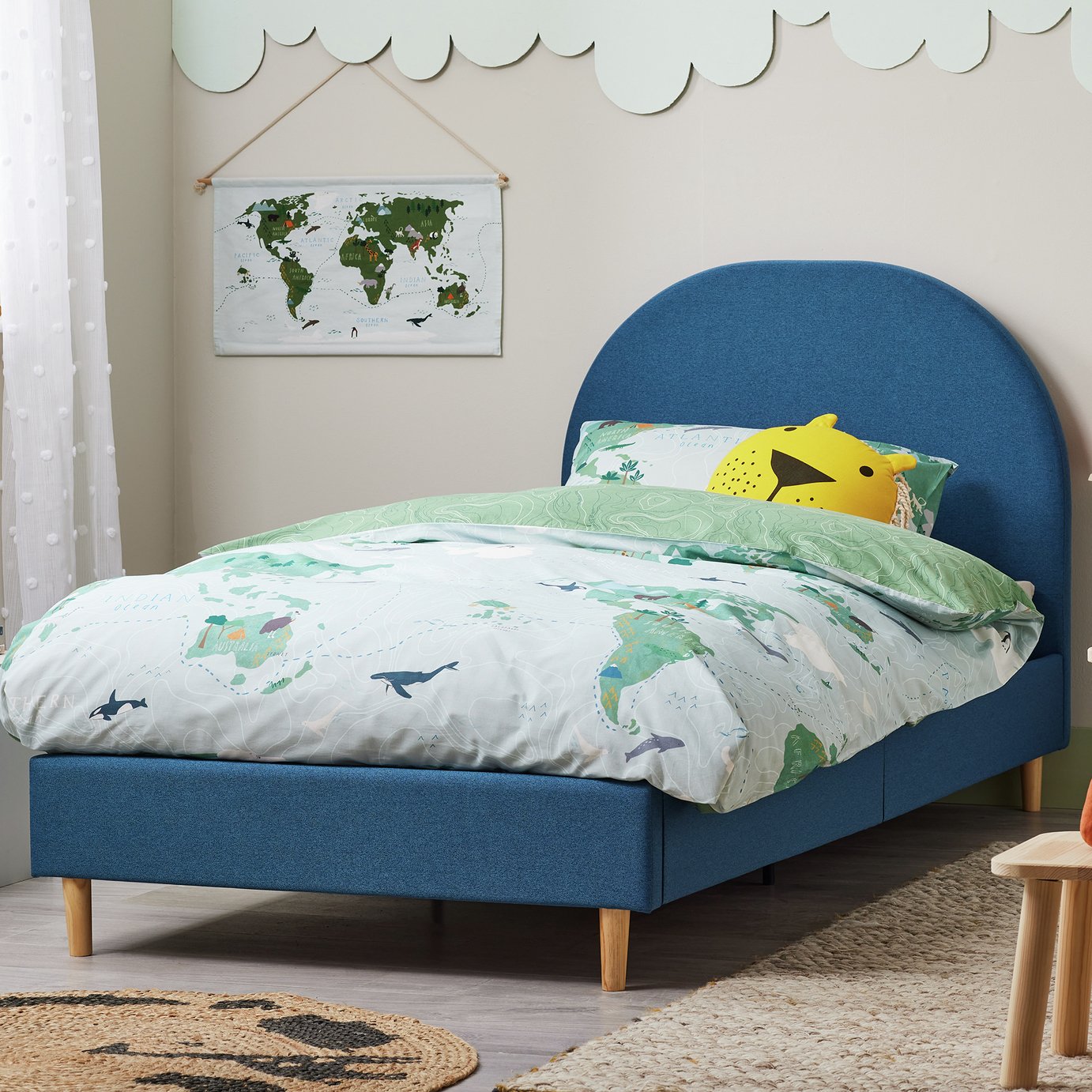 Habitat Olivia Single Bed Frame - Blue