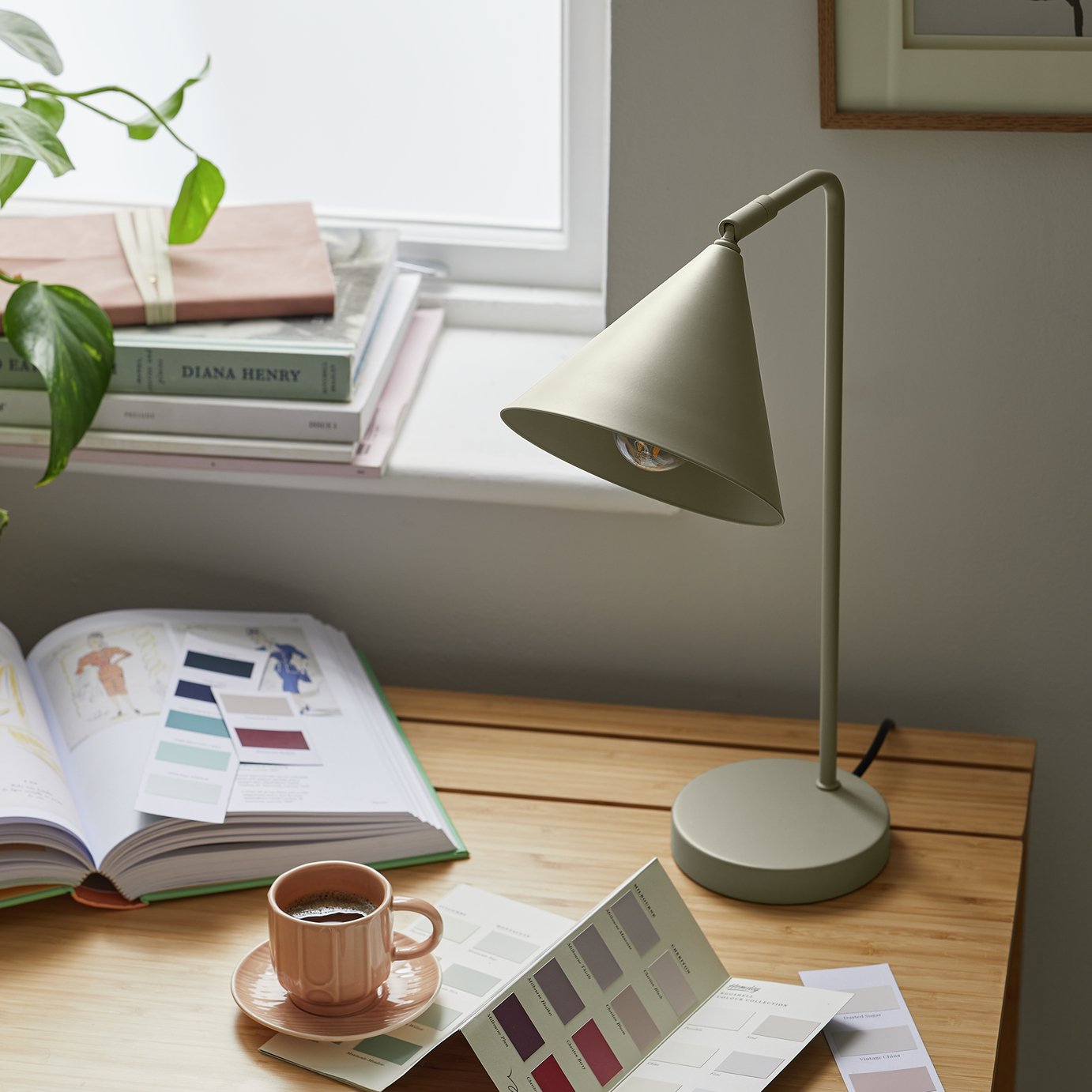 Habitat Cone 40cm Metal Table Lamp