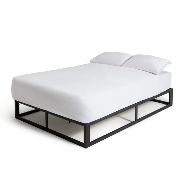 Buy Habitat Platform Double Metal Bed Frame - Black | Bed frames | Argos