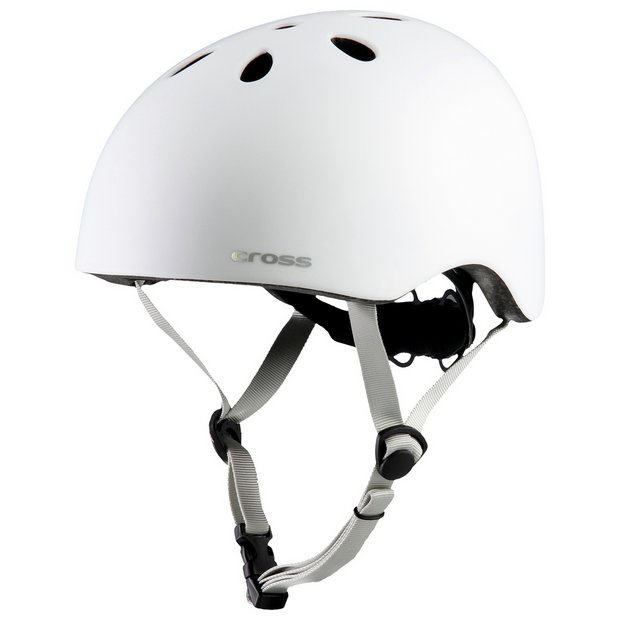 Buy Cross Unisex BMX Bike Helmet White 54 58cm Argos