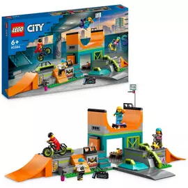 LEGO City Street Skate Park Set, Skateboard Stunts Toy 60364