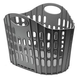 Addis 38 Litre Fold Flat Laundry Basket - Grey