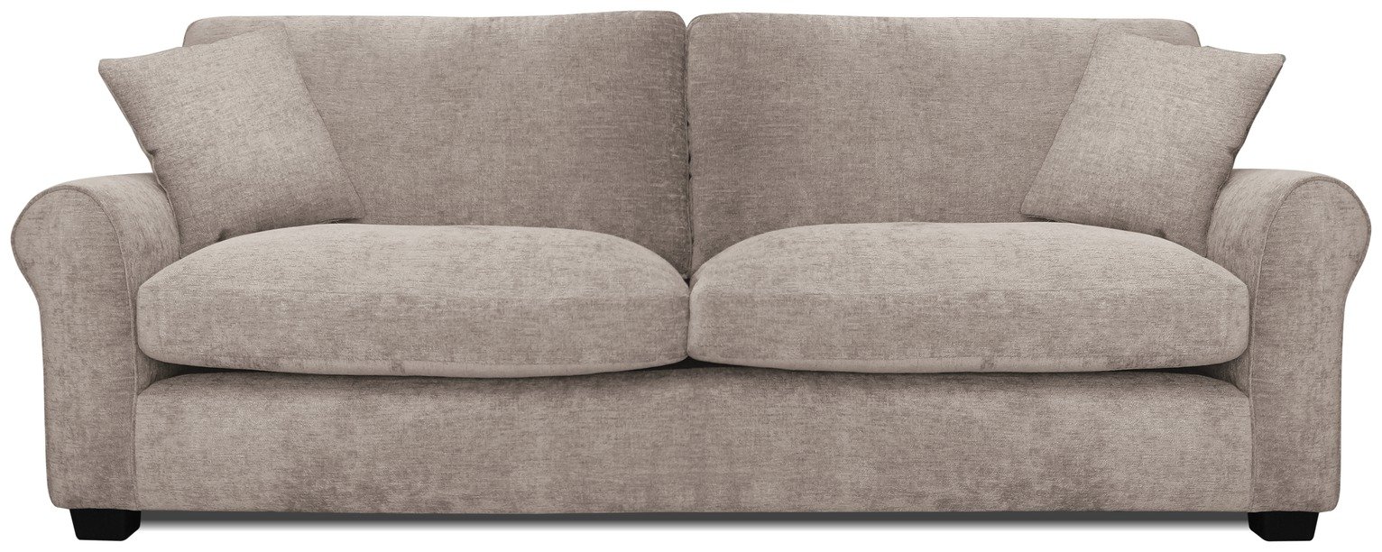 Argos Home Taylor Fabric 4 Seater Sofa - Mink