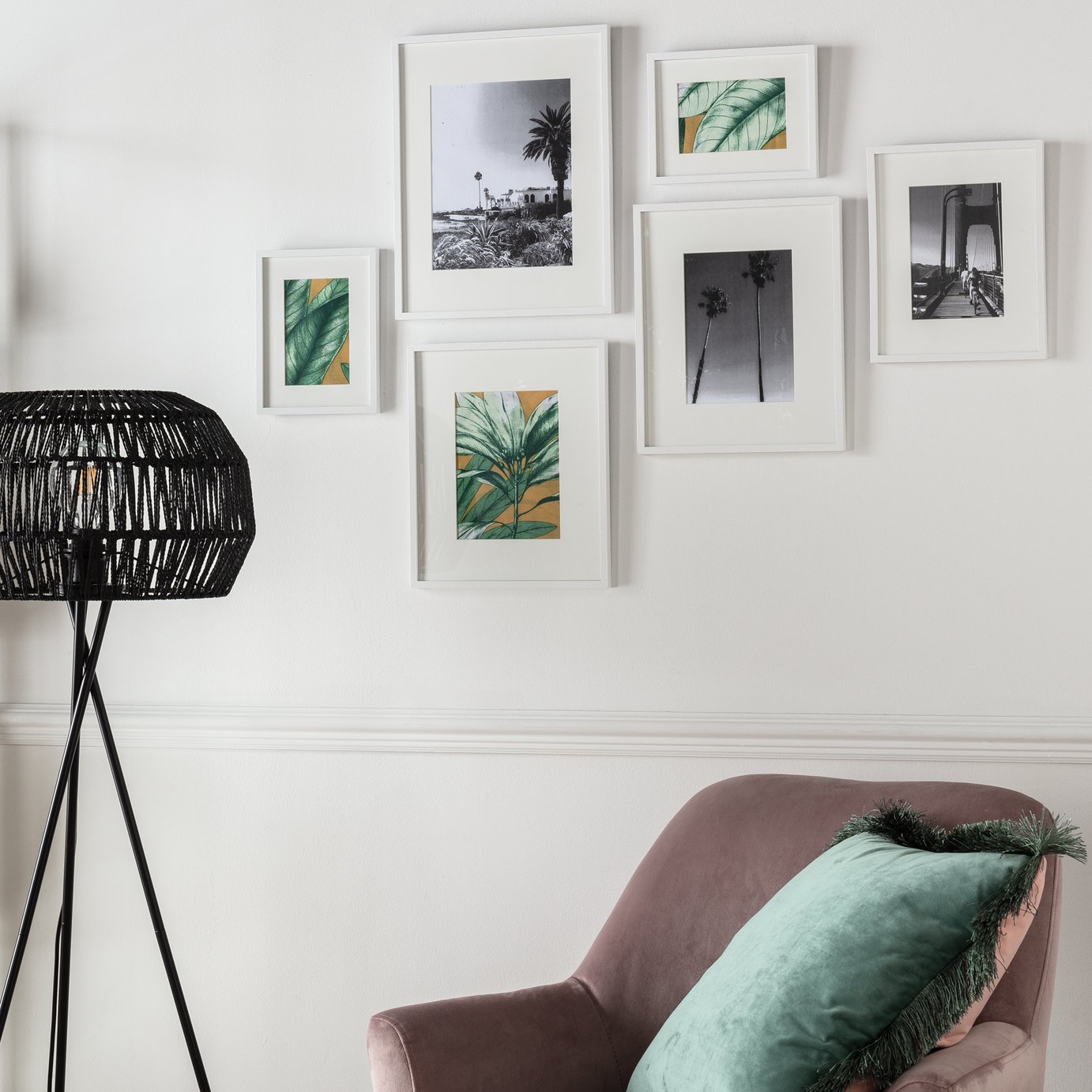 Argos Home White 6 Pack Picture Frames - Mixed Sizes