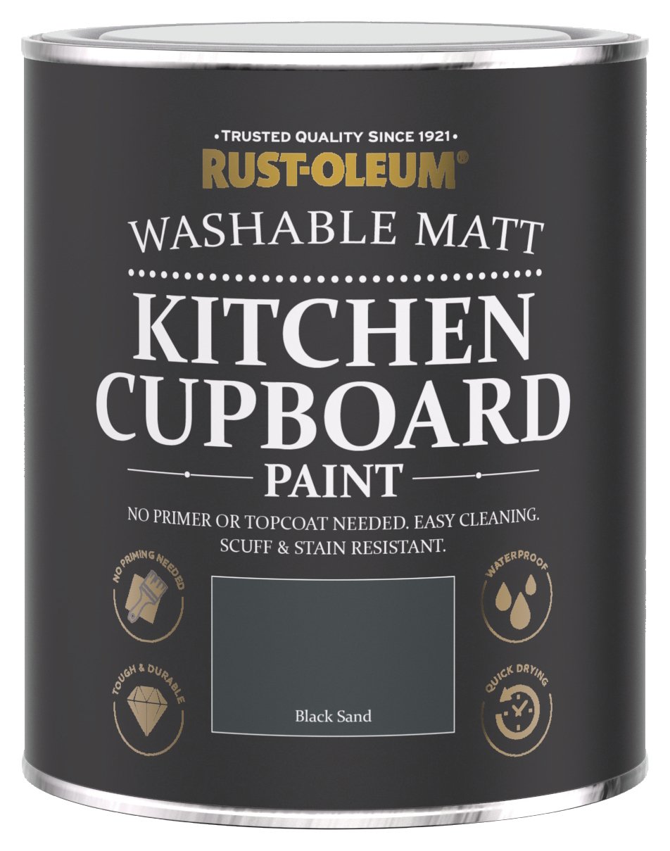 Rust-Oleum Kitchen Cupboard Matt Paint 750ml - Black Sand