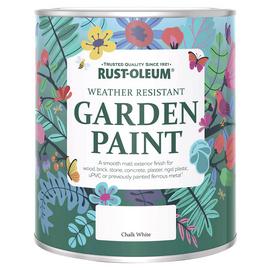 Rust-Oleum Matt Garden Paint 750ml - Chalk White